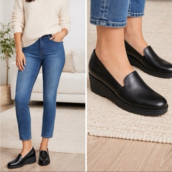 Vionic Shoes - NEW VIONIC WILLA WEDGE SHOES IN BLACK LEATHER 11